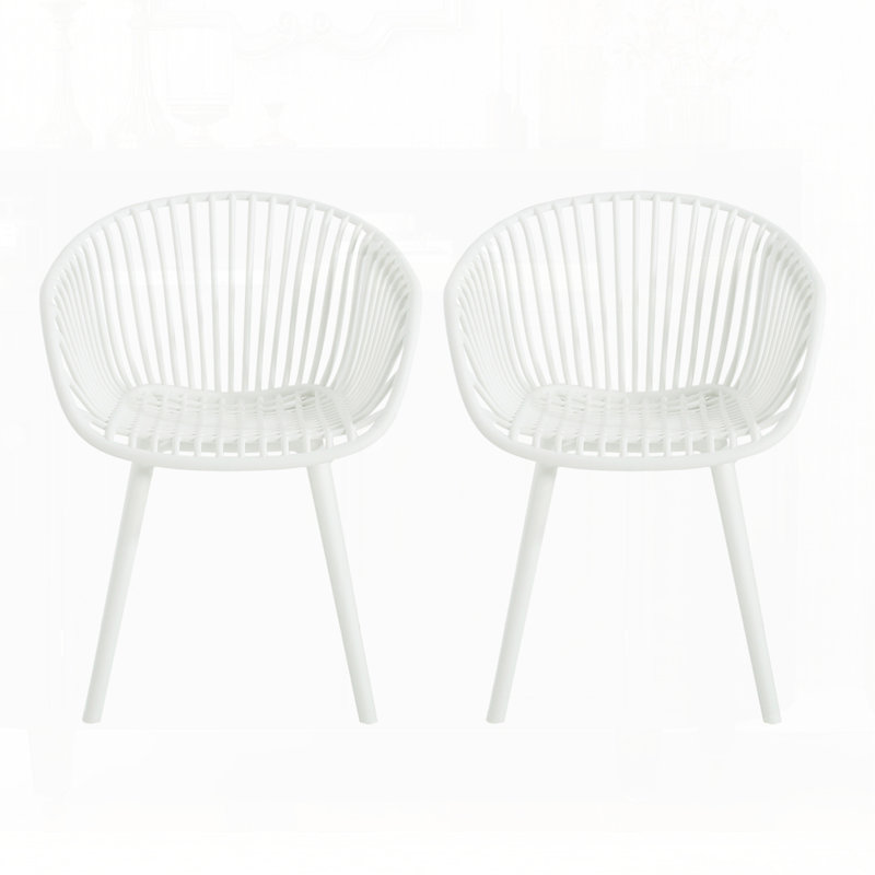 Chaise d'extérieur (ensemble de 2), Blanc