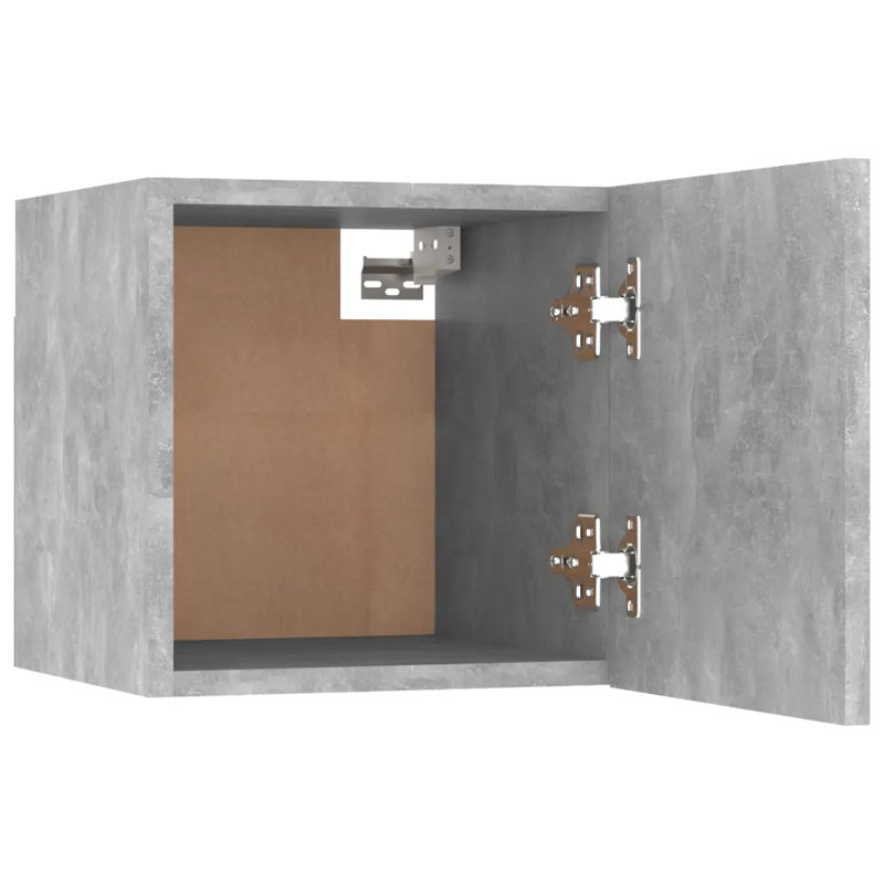 Latitude Run TV Stand Set, Concrete Grey, 100cm W x 30cm D x 30cm H