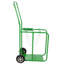 Chariot cylindrique d'une capacité de 440 lb, chariot à main de cylindre de soudure, grand chariot à chariot double de 9,5 po avec roues en caoutchouc massif de 8 pouces, couleur verte