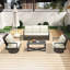 Ensemble de chaises de patio pivotantes avec coussins-1001275853