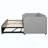 Velvet Upholstered Daybed With Pop Up Trundle-432739730