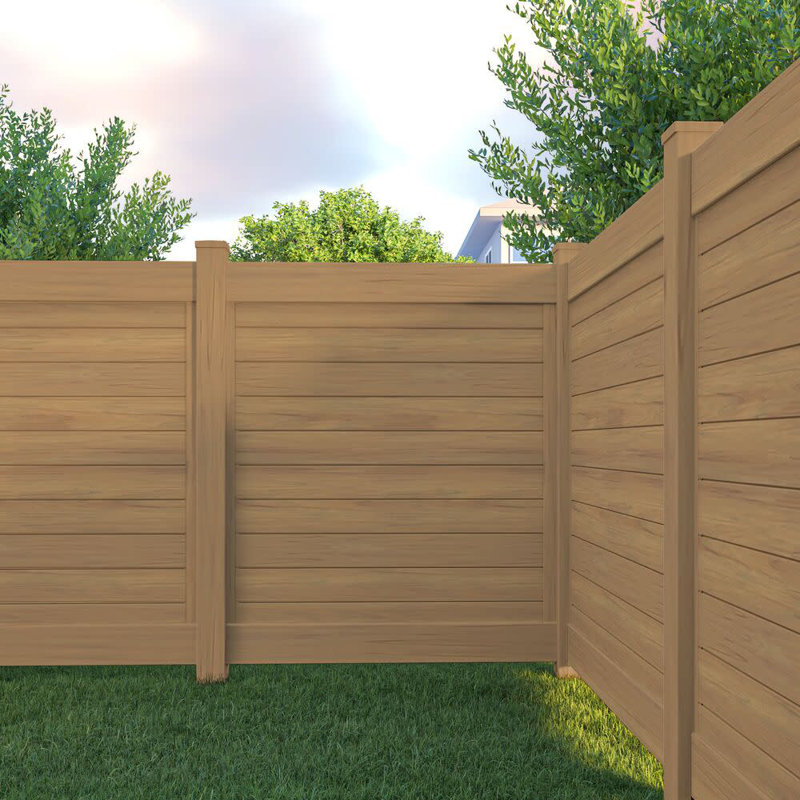 Barrette Outdoor Living 5 in. x 5 in. x 9 ft. Cypress Vinyl Fence End Post