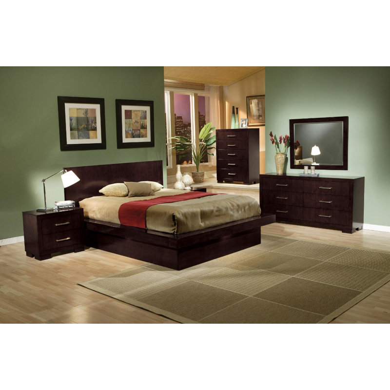 Ensemble de chambre configurable avec lit plateforme california king Hamler