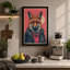 Fox in Navy Jacket Modern - Wrapped Canvas-1583842478-1583842473