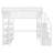 Full Metal Loft Bed with Stairs Storage, 4-Shelf Rack & Charging Station for Kids & Teens-1032888723
