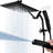 10 Inches Rain Shower Head, 3-Way Diverter With Pause Setting,Adjustable Extension Arm-119687975