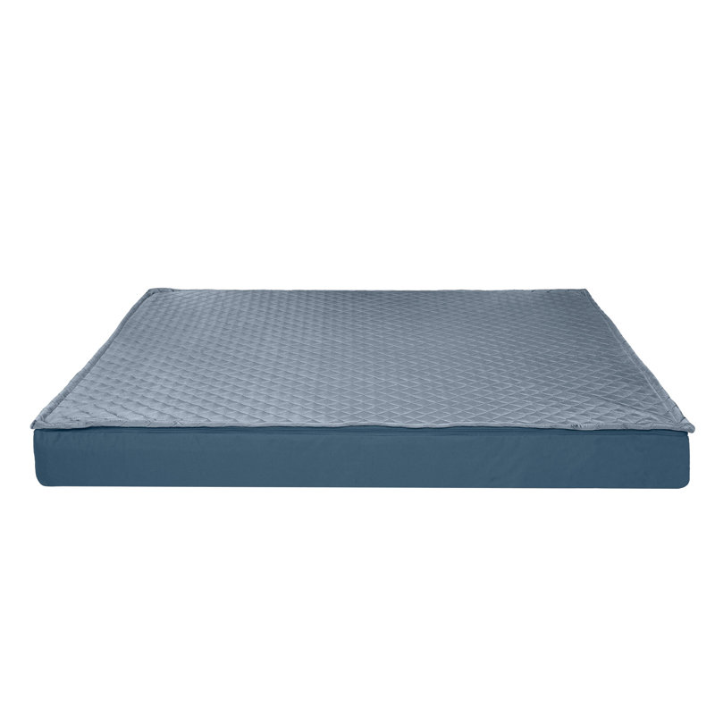 Orthopedic Polyester Pet Bed, Calm Blue, Jumbo Plus (53" W x 40" D x 5" H)