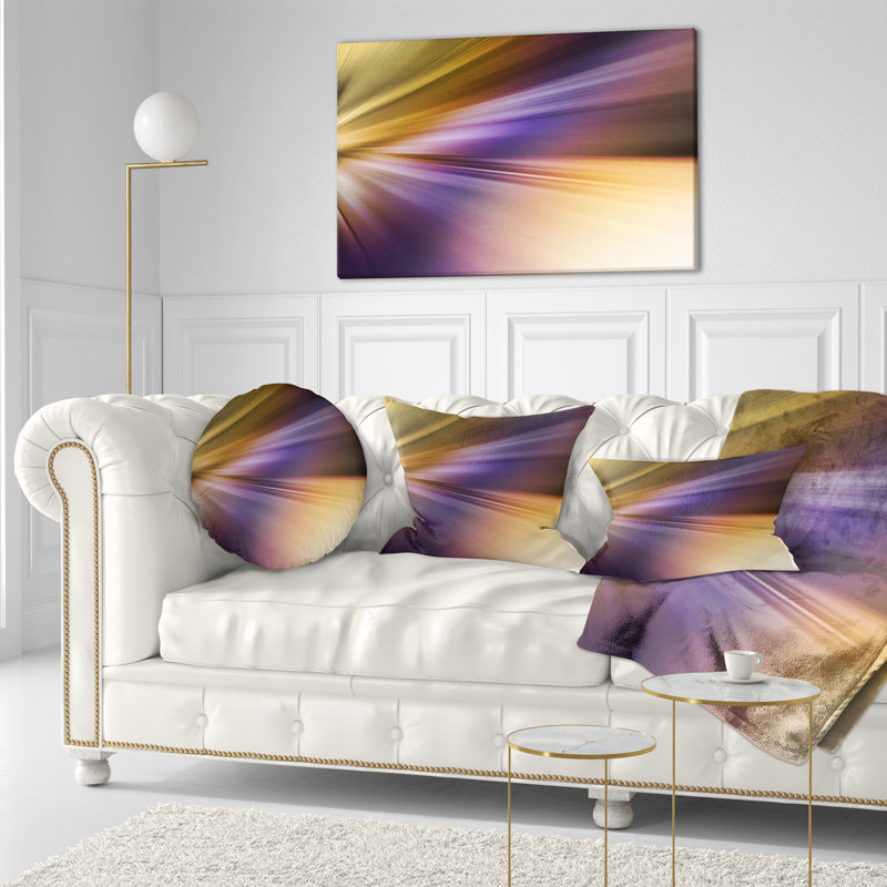 Rays of Speed - mauve brun - coussin imprimé abstrait, Rectangulaire, 12 po x 20 po