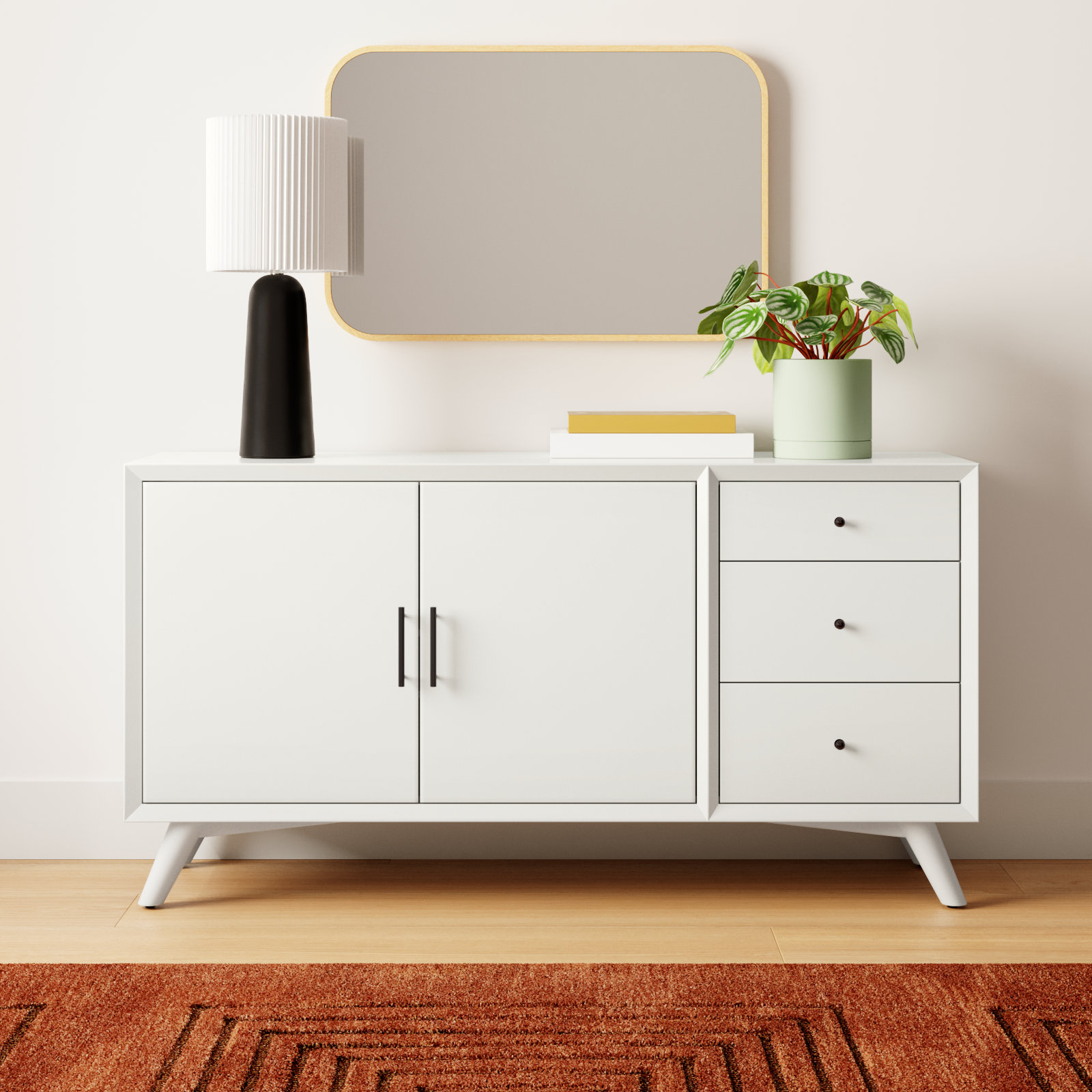 Williams Mahogany Sideboard, White