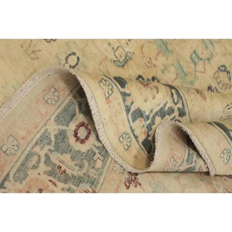 Tapis de salon à teinture végétale 8 pi x 10 pi Ziegler