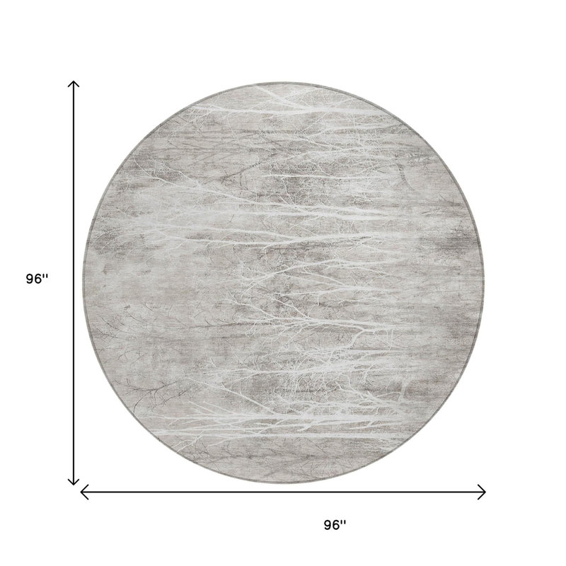 Tapis floral rond 8 po