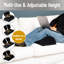 Repose-pieds sous le bureau en mousse viscoélastique Mind Reader, soutien ergonomique pour le dos, les hanches, les jambes, les genoux et les pieds, hauteur réglable, mousse à mémoire de forme, noir