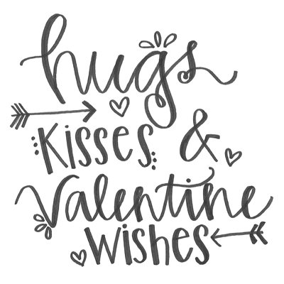 «Valentine Wishes 2», art textuel sur toile tendue