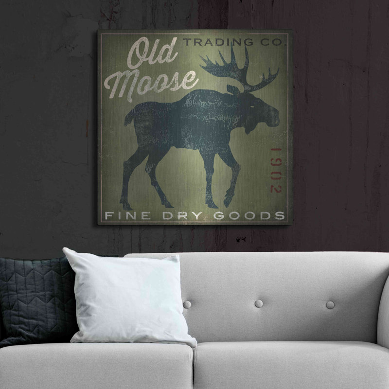 «Old Moose Trading Co. - Green» par Ryan Fowler, H 36 po x l 36 po