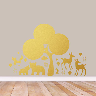Décalcomanie murale forêt forestière
