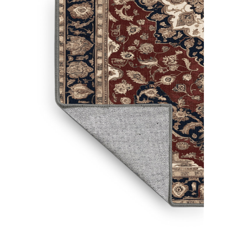 Machine Washable Persian Grey Area Rug, Square 3'