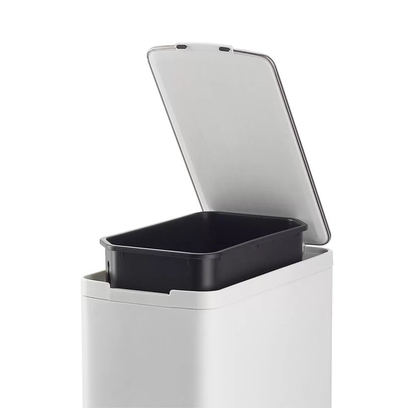 2.6 Gallon Slim Step Can White