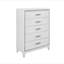 Commode blanche à paillettes almera