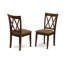 Cet ensemble de salle à manger 5 pièces comprend une table de salle à manger rectangulaire avec une rallonge papillon et 4 chaises de cuisine revêtues de tissu en lin, acajou-1361670455-1361670458