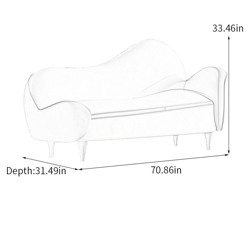 Fauteuil inclinable léger en similicuir de luxe, Orienté à droite, Orange/beige