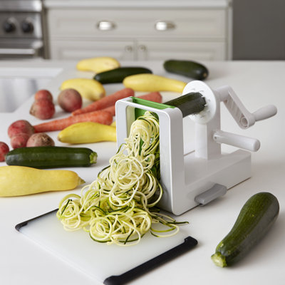 OXO Good Grips 3-Blade Tabletop Spiralizer with Strong Hold Suction, White