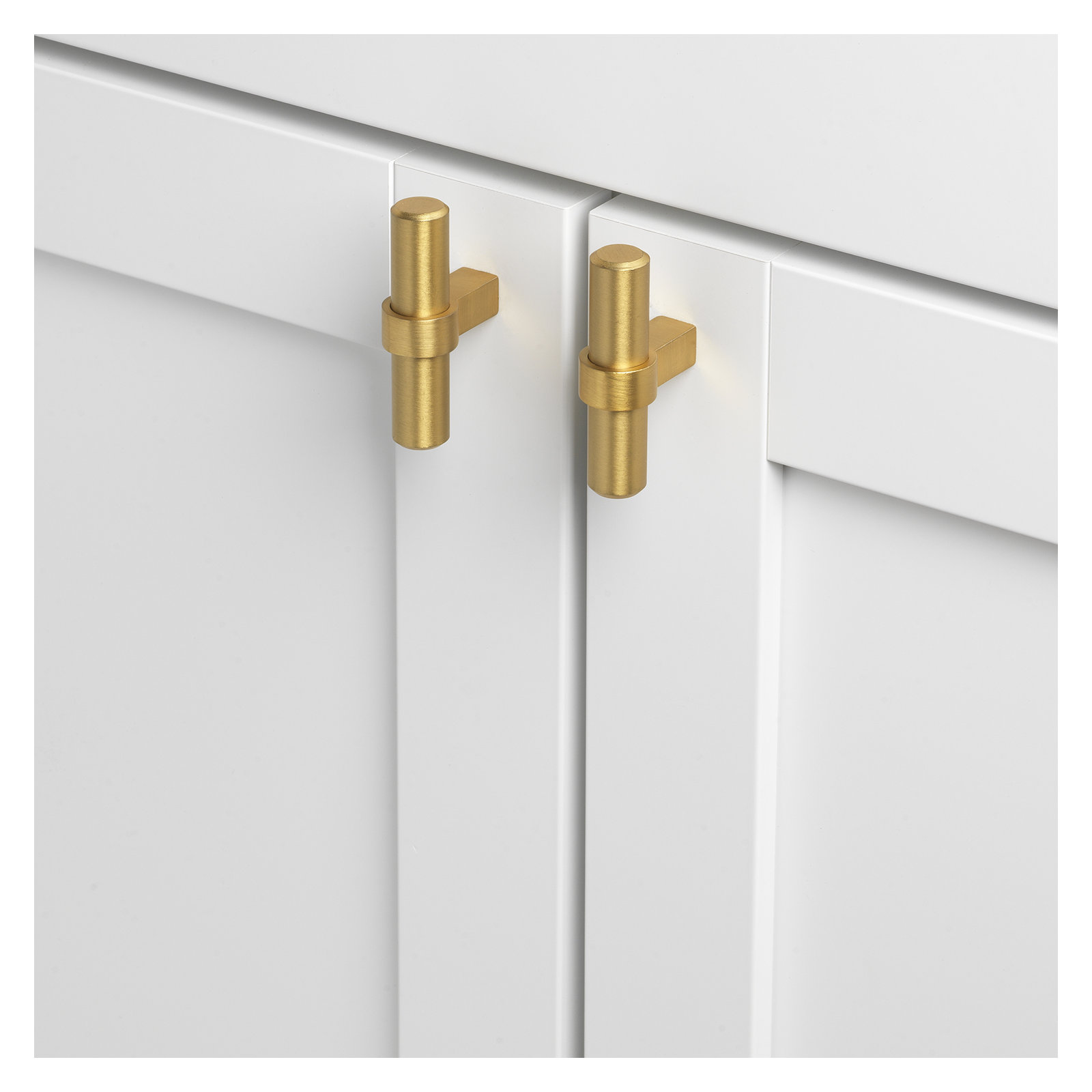 2 1/4" Length Bar Knob, Satin Gold