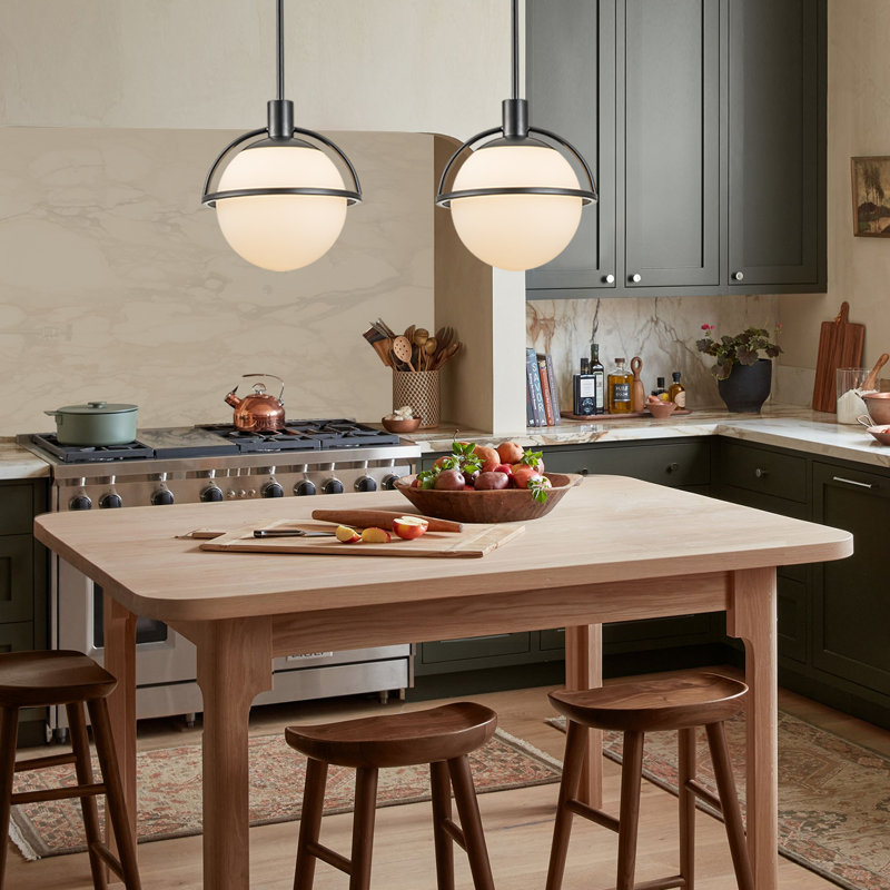 Ensemble de 2 luminaires suspendus 1 lumière à intensité variable Chaviano, Noir mat