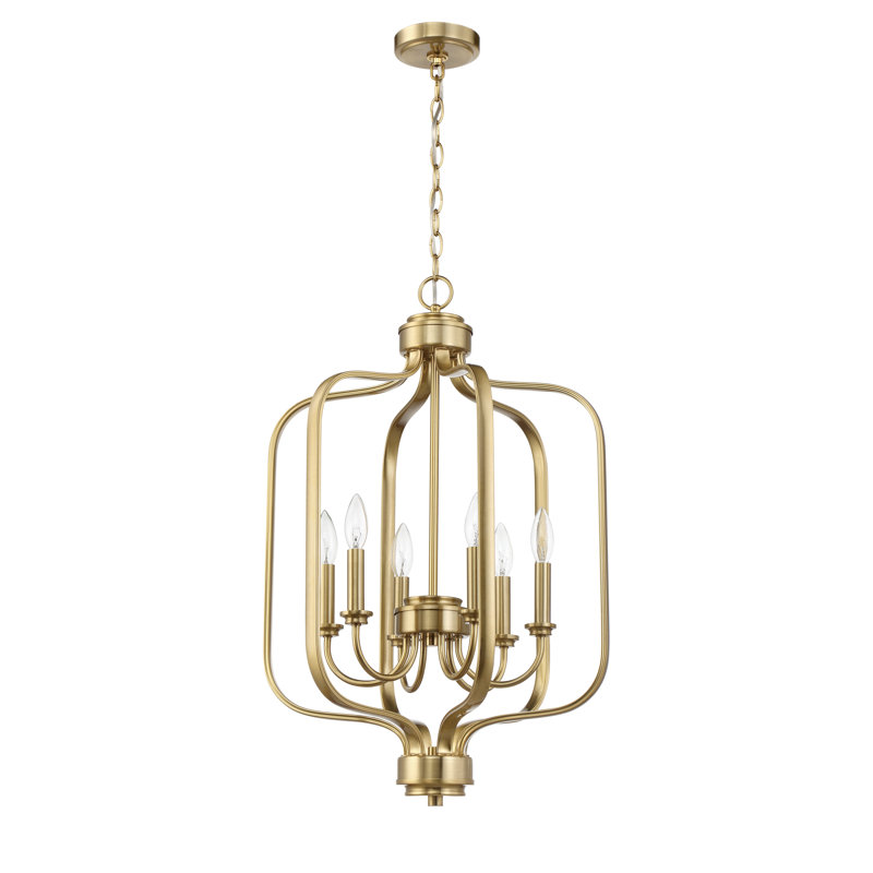 Gulten - Luminaire suspendu en laiton satiné, H 102 po x l 18 po