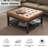 33.5" Wide Tufted Square Cocktail Ottoman With Free  Tray-669492960