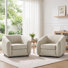 Fauteuil demi-tonneau en polyester 36,6 po Mykel