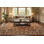 Tapis oriental à motif floral rouille et orange de style rétro Melobi 8 pi 11 po x 11 pi 9 po Meliton 