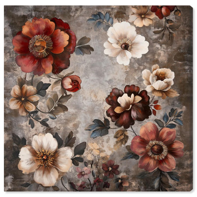 Dusk Dahlias Canvas Romantic Floral Art by Art Remedy