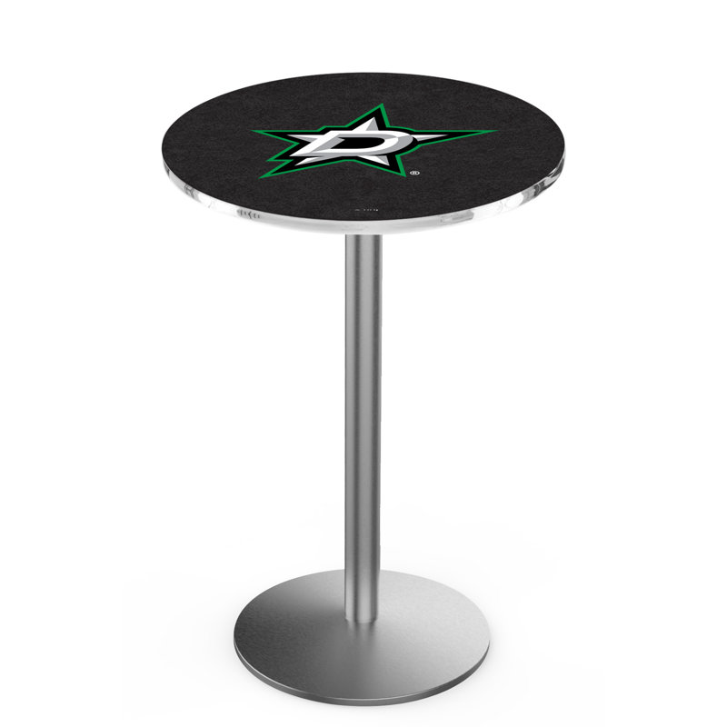 Table de salle à manger 30 po NHL, Acier inoxydable, Dallas Stars