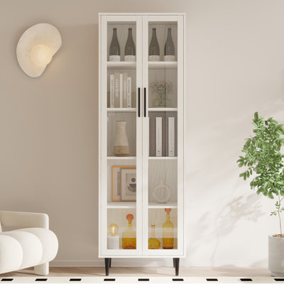 70.9'' H X 23.6'' W Standard Bookcase with Glass Door