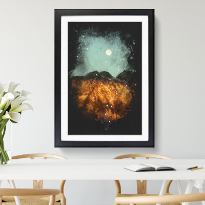The Moon Above the Mountains - Picture Frame Graphic Art