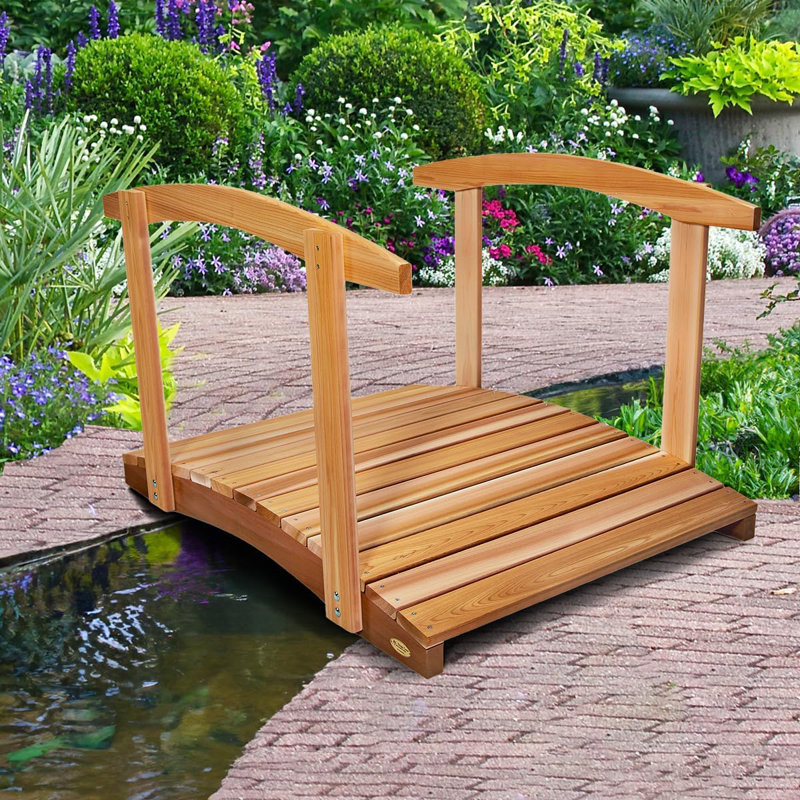 Pont de jardin avec rails latéraux Cuadra, 47 po