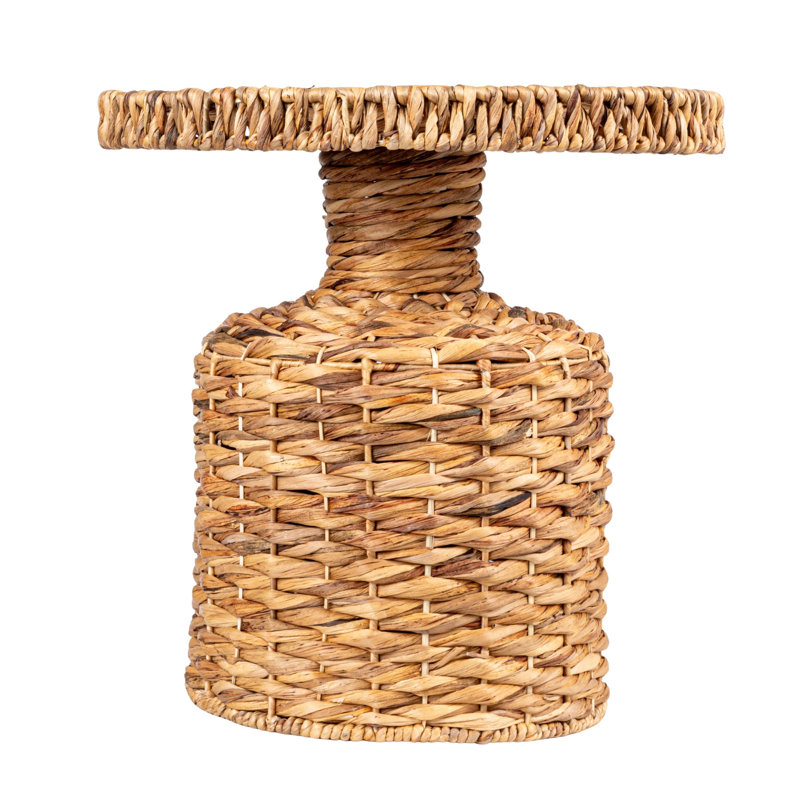 Natural Water Hyacinth Side Table, Natural
