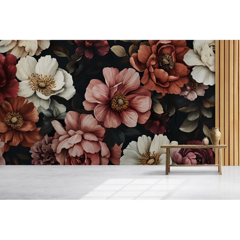 Papier peint à fleurs Moody, L 10 po x l 8 po, Premium Non-Woven