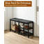Banc de rangement pour chaussures pour l'entrée, banc de fer en fer 11,8 po x 33,26 po x 16,5 po avec siège, peu encombrant et robuste, pouvant contenir jusqu'à 560 lb pour la porte d'entrée, le couloir et la salle de bain