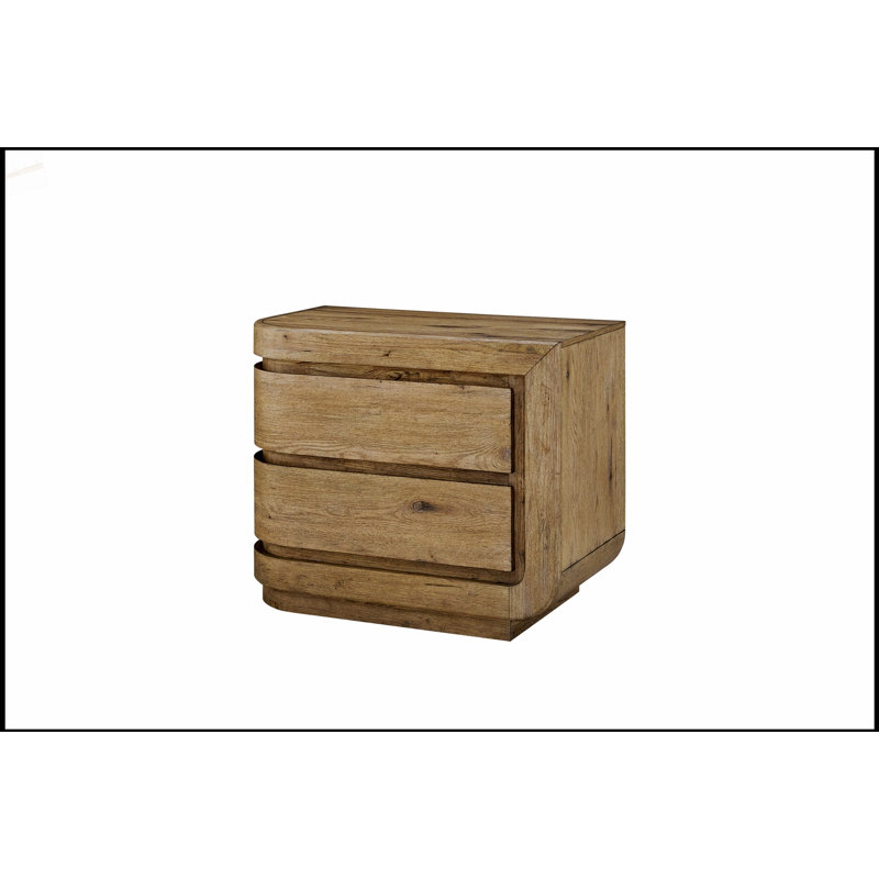 Table de chevet Right en chêne noueux anglais avec construction durable et rangement spacieux pour les chambres modernes