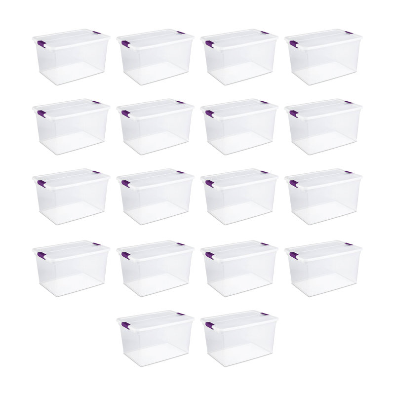 Sterilite Clear View Storage Container Tote w/ Latching Lid