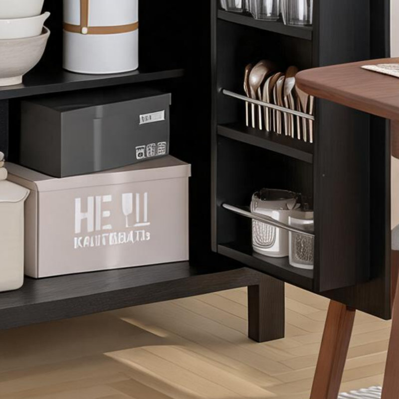 71-Inch Black Arched Recessed Storage Cabinet With Glass Doors, Hidden Drawers, And Adjustable Shelves Suitable For Various Scenarios.
