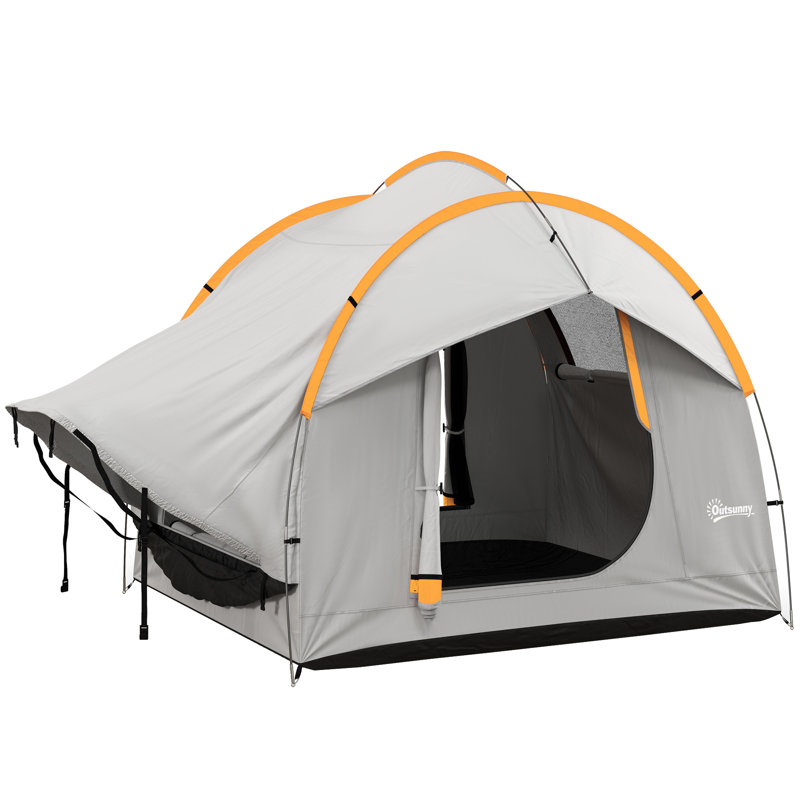 6 Person Tent, Grey/Orange