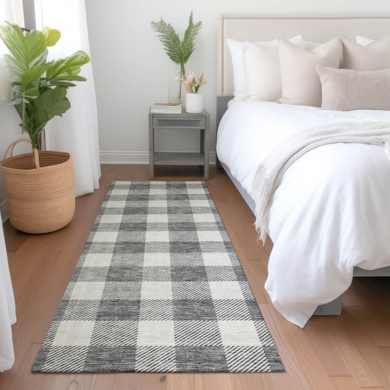 Premium Machine Washable Prisco Gray Rug, Runner 2'3" x 7'6"