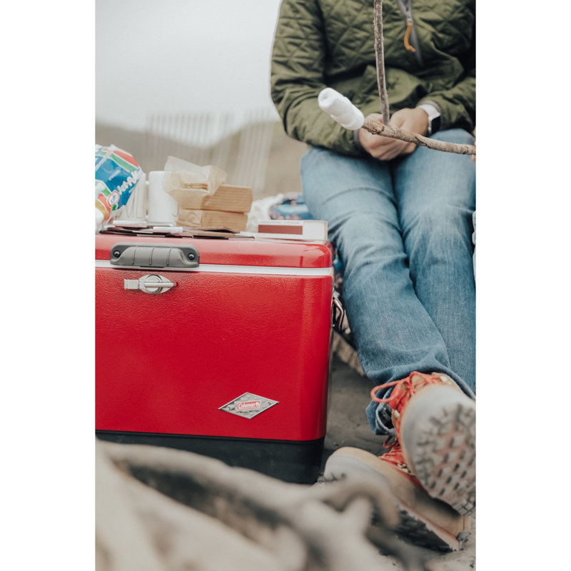 Retro Red 54-Quart Steel Belted Insulated Cooler
