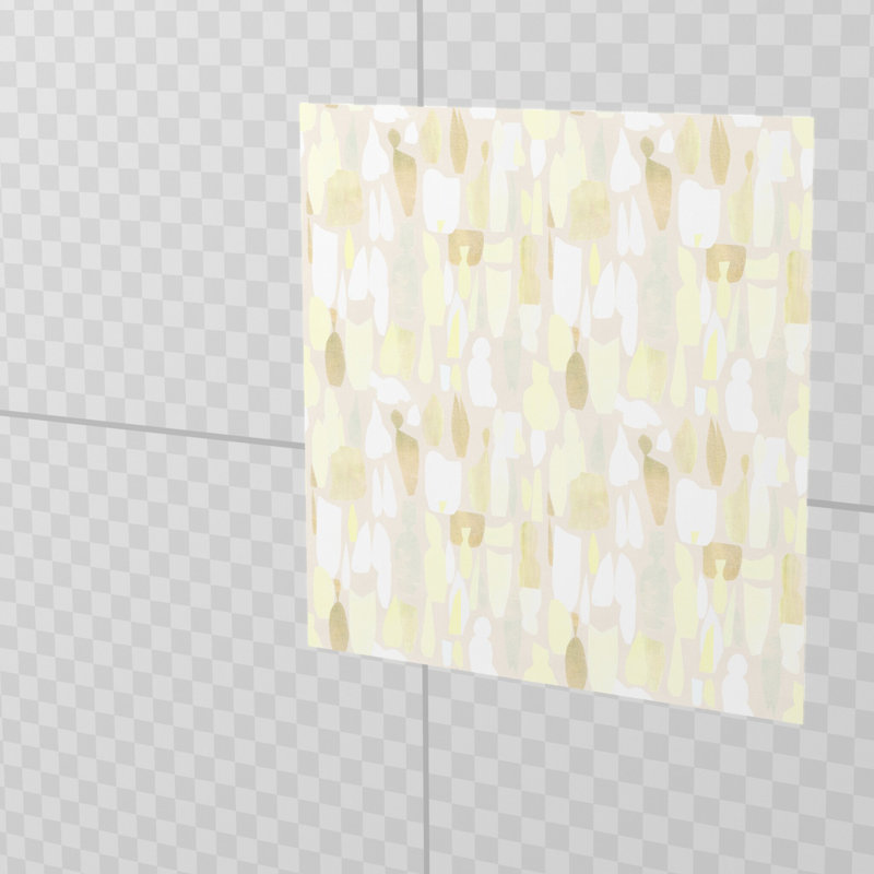Rouleau de papier peint L 33 pi x l 20,5 po Gurminder Collage, Jaune