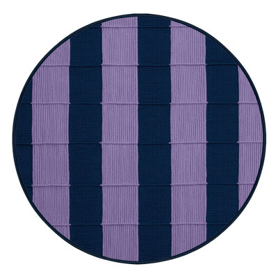 Machine Washable Checkered Blue Area Rug