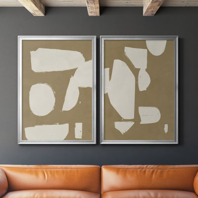 Chunky Abstract I, toile encadrée de qualité supérieure - prête à être accrochée