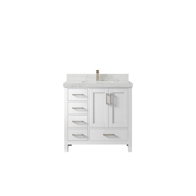 Malibu 36'' Single Bathroom Vanity with Quartz Top