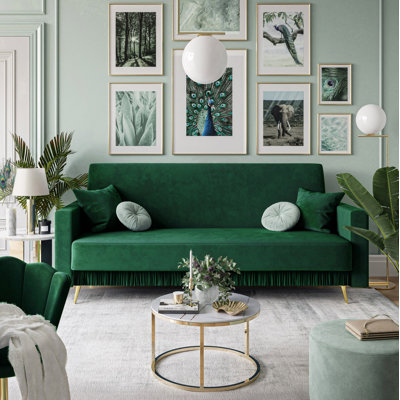 Selzer 3 Seater Velvet Sofa